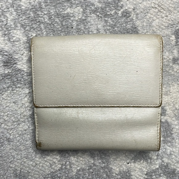 Gucci Leather Piston Lock Jackie Wallet Compact Ivory Gray - Picture 5 of 17